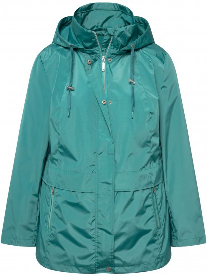 Ulla Popken HYPRAR Water-Repellent Windbreaker Soft Turquoise - Takit - 