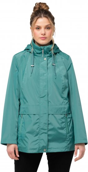 Ulla Popken HYPRAR Water-Repellent Windbreaker Soft Turquoise - Takit - 