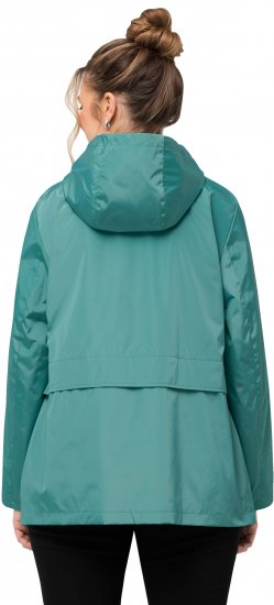 Ulla Popken HYPRAR Water-Repellent Windbreaker Soft Turquoise - Takit - 