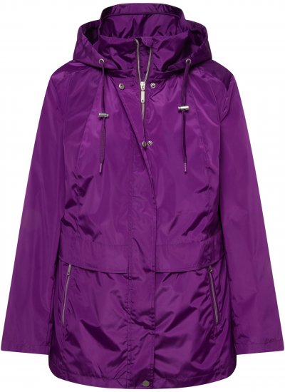 Ulla Popken HYPRAR Water-Repellent Windbreaker Dark Purple - Takit - 