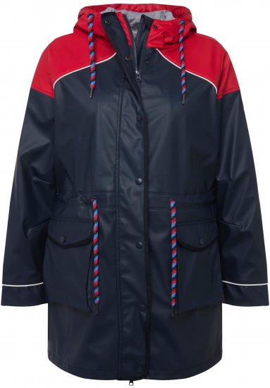 Ulla Popken HYPRAR Colorblock Triple Function Frisian Jacket Navy - Takit - 