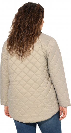 Ulla Popken Quilted Water Repellent Shirt Jacket Medium Grey - Takit - 