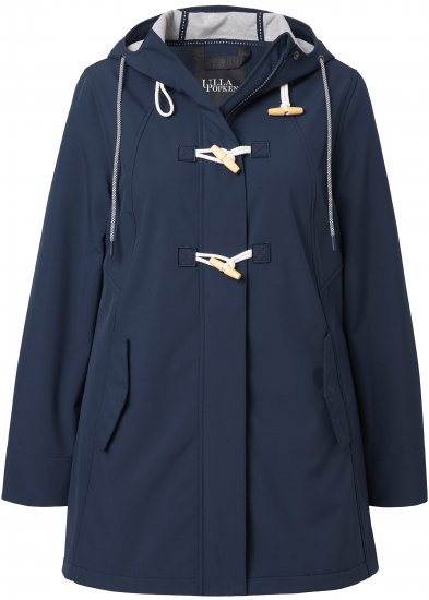 Ulla Popken HYPRAR Water-Repellent Softshell Jacket Navy - Takit - 