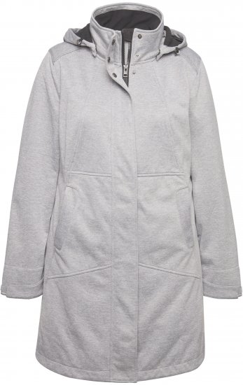 Ulla Popken HYPRAR Melange Softshell Jacket Grey Melange - Takit - 