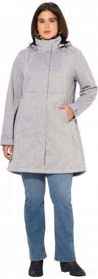 Ulla Popken HYPRAR Melange Softshell Jacket Grey Melange - Takit - 