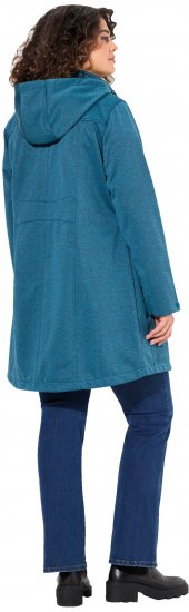 Ulla Popken HYPRAR Melange Softshell Jacket Grey Blue - Takit - 