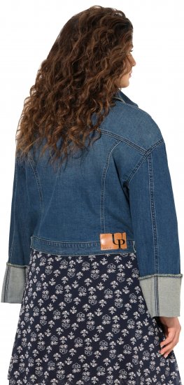 Ulla Popken Wide Cuff Denim Jacket Blue Denim - Takit - 