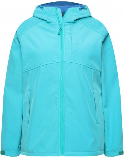 Ulla Popken Softshell Contrast Color Jacket Turquoise - Takit - 