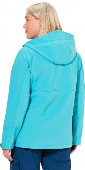 Ulla Popken Softshell Contrast Color Jacket Turquoise - Takit - 