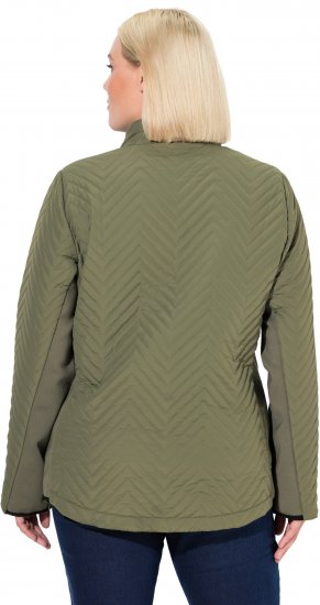 Ulla Popken Zigzag Quilted Jacket Loden Green - Takit - 