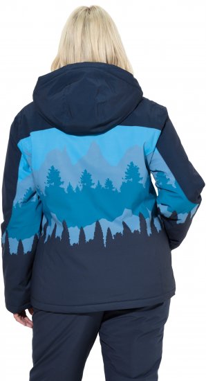 Ulla Popken Landscape Print Triple Function Performance Jacket Navy - Takit - 