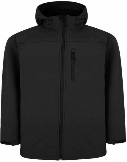 Espionage FL033 Softshell Jacket with Detachable Hood Black - Takit - Miesten Takit, isot koot – 2XL – 12XL