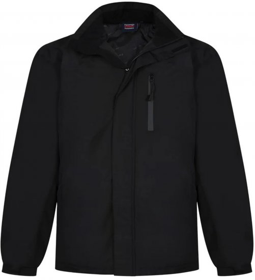 Espionage JT121 Padded Waterproof Coat Black - Takit - Miesten Takit, isot koot – 2XL – 12XL