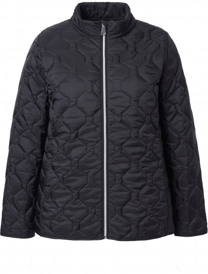 Ulla Popken HYPRAR Lightweight Quilted Water-Repellent Jacket Black - Takit - 