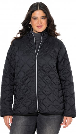 Ulla Popken HYPRAR Lightweight Quilted Water-Repellent Jacket Black - Takit - 
