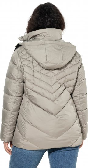 Ulla Popken HYPRAR Water-Repellent Quilted Jacket Medium Grey - Takit - 