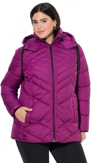 Ulla Popken HYPRAR Water-Repellent Quilted Jacket Berry - Takit - 