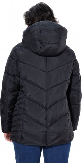Ulla Popken HYPRAR Reflective Detail Quilted Jacket Black - Takit - 