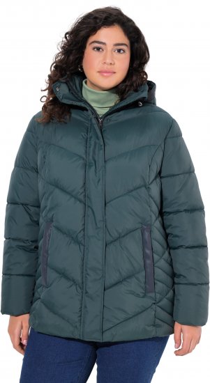 Ulla Popken HYPRAR Reflective Detail Quilted Jacket Dark Green - Takit - 