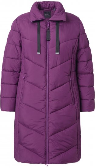 Ulla Popken HYPRAR Longline Water Repellent Jacket Plum - Takit - 