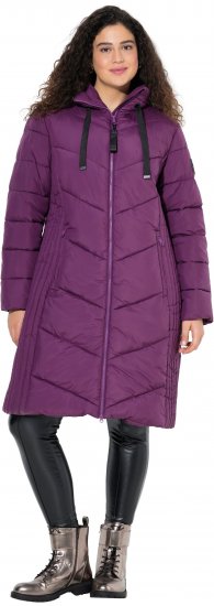 Ulla Popken HYPRAR Longline Water Repellent Jacket Plum - Takit - 