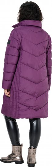 Ulla Popken HYPRAR Longline Water Repellent Jacket Plum - Takit - 