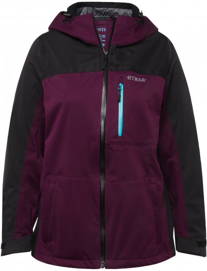 Ulla Popken HYPRAR Lightweight Triple Function Jacket Dark Berry - Takit - 