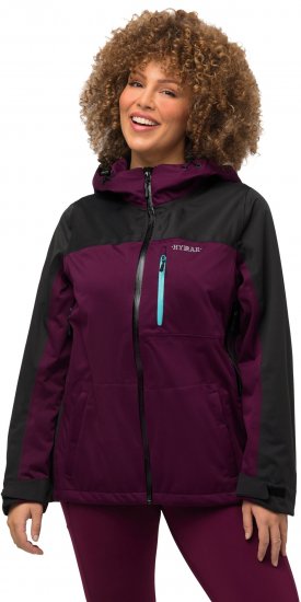Ulla Popken HYPRAR Lightweight Triple Function Jacket Dark Berry - Takit - 