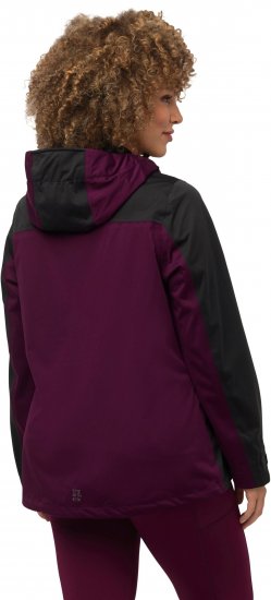 Ulla Popken HYPRAR Lightweight Triple Function Jacket Dark Berry - Takit - 