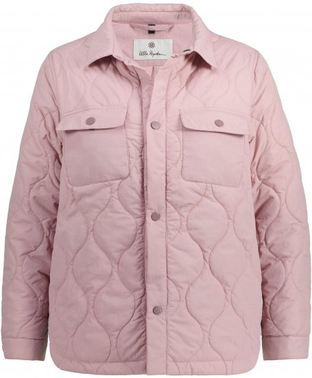 Ulla Popken Wavy Quilted Fully Lined Lightweight Jacket Old Pink - Takit - 