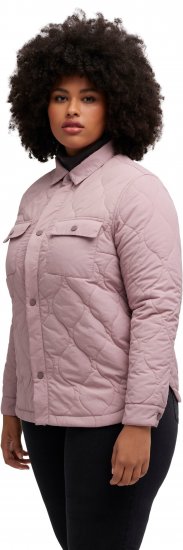 Ulla Popken Wavy Quilted Fully Lined Lightweight Jacket Old Pink - Takit - 