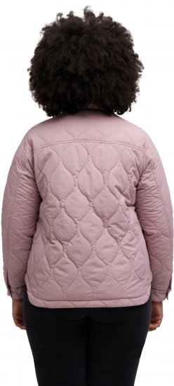 Ulla Popken Wavy Quilted Fully Lined Lightweight Jacket Old Pink - Takit - 