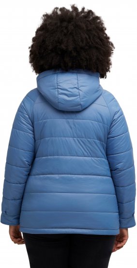 Ulla Popken Reversible Butterfly Print Fully Lined Quilted Jacket Blue Denim - Takit - 