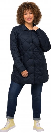 Ulla Popken Quilted Jacket Navy - Takit - 