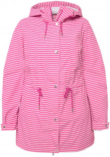 Ulla Popken HYPRAR Striped Triple Function Jacket Fuchsia Pink - Takit - 