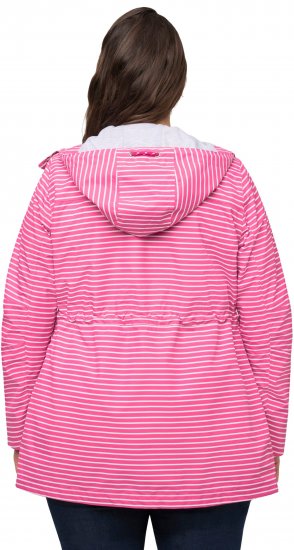 Ulla Popken HYPRAR Striped Triple Function Jacket Fuchsia Pink - Takit - 