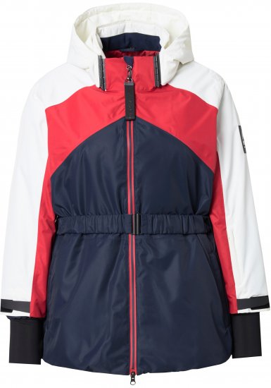 Ulla Popken Performance Peplum Ski Jacket Navy - Takit - 