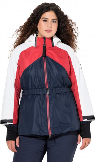 Ulla Popken Performance Peplum Ski Jacket Navy - Takit - 
