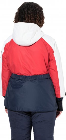 Ulla Popken Performance Peplum Ski Jacket Navy - Takit - 