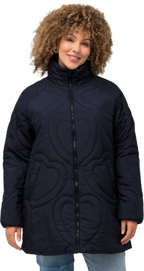 Ulla Popken HYPRAR Heart Quilted Jacket Navy - Takit - 