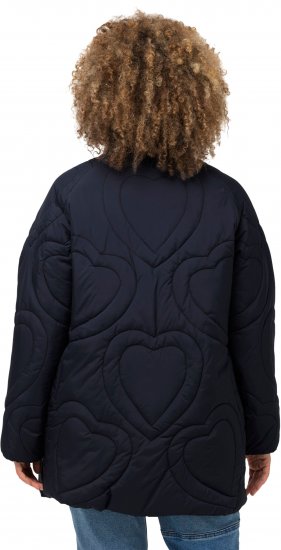 Ulla Popken HYPRAR Heart Quilted Jacket Navy - Takit - 