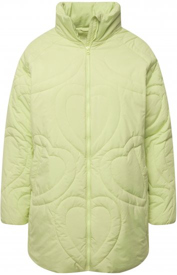 Ulla Popken HYPRAR Heart Quilted Jacket Light Sage - Takit - 