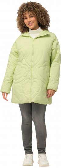 Ulla Popken HYPRAR Heart Quilted Jacket Light Sage - Takit - 