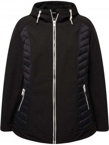 Ulla Popken Hyprar Quilt Mix Jacket Black - Takit - 