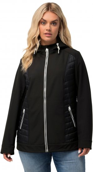 Ulla Popken Hyprar Quilt Mix Jacket Black - Takit - 