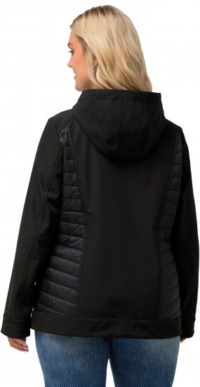 Ulla Popken Hyprar Quilt Mix Jacket Black - Takit - 