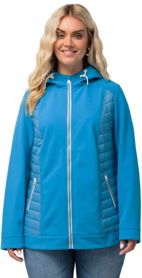 Ulla Popken Hyprar Quilt Mix Jacket Aqua - Takit - 