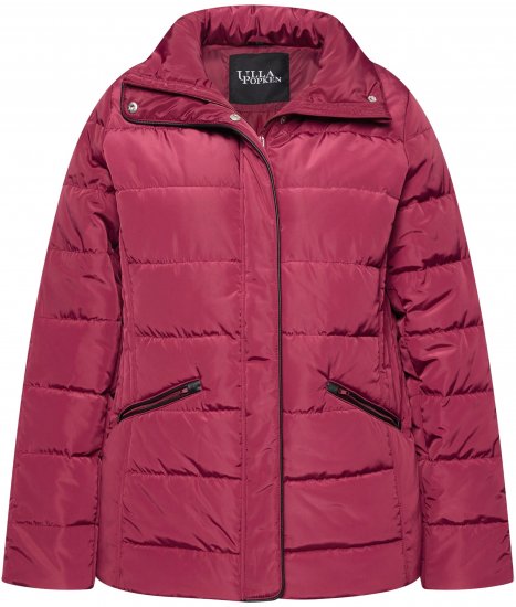 Ulla Popken Quilted Puffer Coat Carmine Red - Takit - 