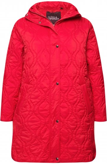 Ulla Popken HYPRAR Quilted Water-Repellent Jacket Red Salsa - Takit - 