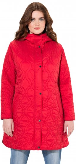 Ulla Popken HYPRAR Quilted Water-Repellent Jacket Red Salsa - Takit - 